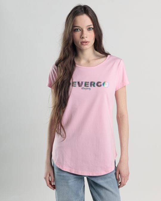 PINK WOMEN'S T-SHIRT 2D25SS4551SS0205