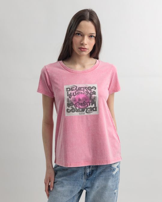 PINK WOMEN'S T-SHIRT 2D25SS4562SS0224