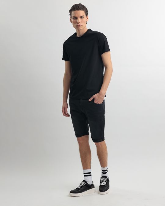 BLACK MEN'S T-SHIRT 1D25SS4041SS0205