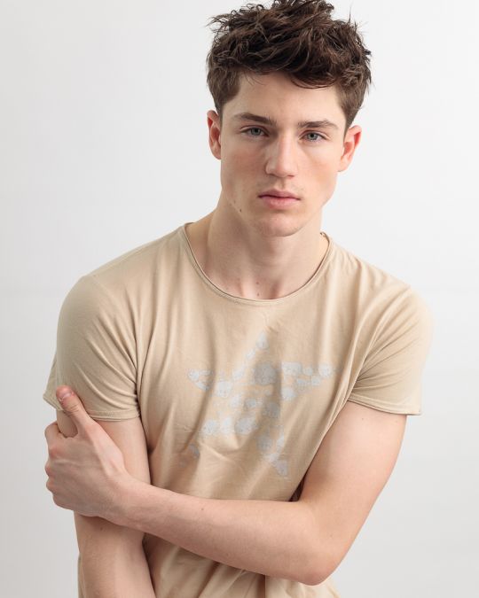 BEIGE MEN'S T-SHIRT 1D25SS4065SS0106