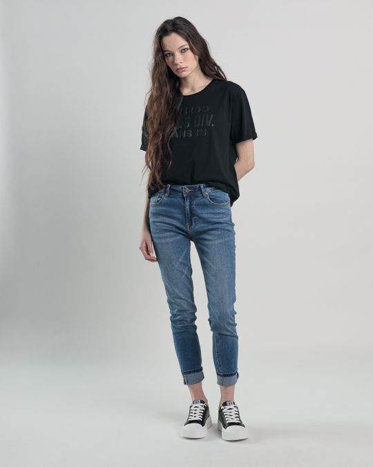 BLACK WOMEN'S T-SHIRT 2D25SS4560SS0105