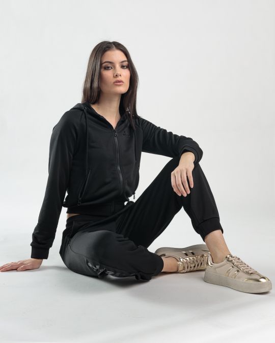 BLACK WOMEN'S SWEATPANTS 2D25SS1580LP0701