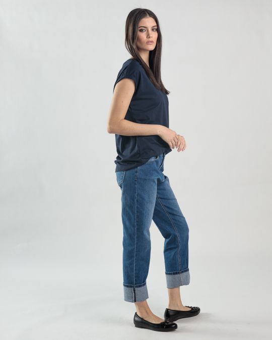 BLUE WOMEN'S TOP 2D25SS4518SL0105