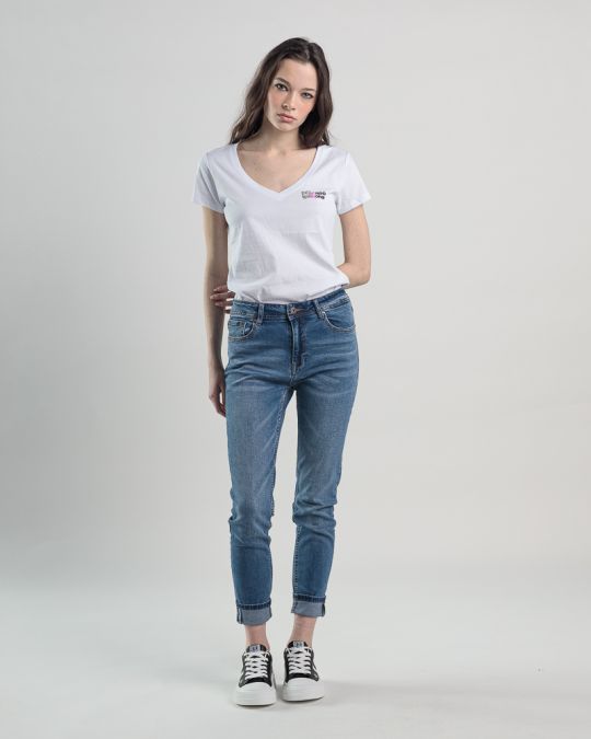 WHITE WOMEN'S T-SHIRT 2D25SS4559SS0105