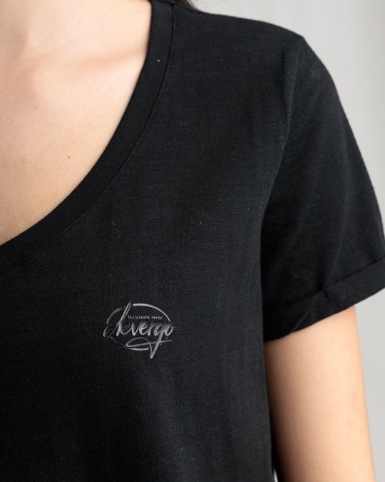 FEKETE NŐI RÖVID UJJÚ PÓLÓ 2D25SS4548SS3805