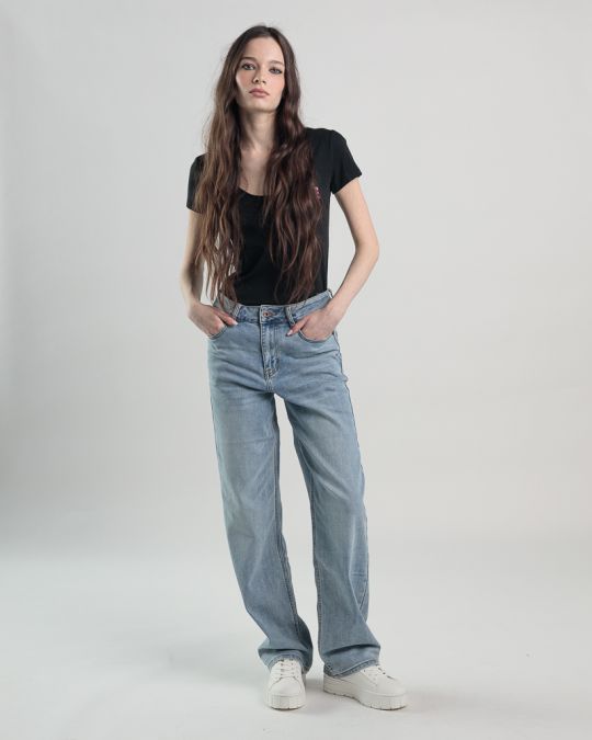 BLACK WOMEN'S T-SHIRT 2D25SS4552SS0205