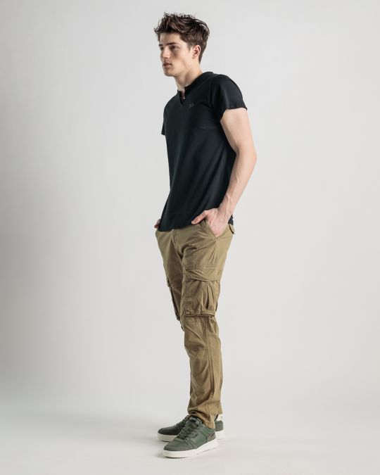 BLACK MEN'S T-SHIRT 1D25SS4033SS0106