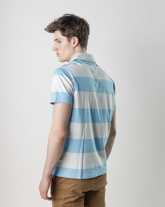 BLUE MEN'S T-SHIRT 1D25SS4007SS0104