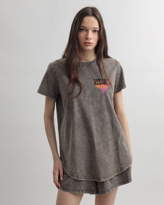 GREY WOMEN'S T-SHIRT 2D25SS4550SS0224