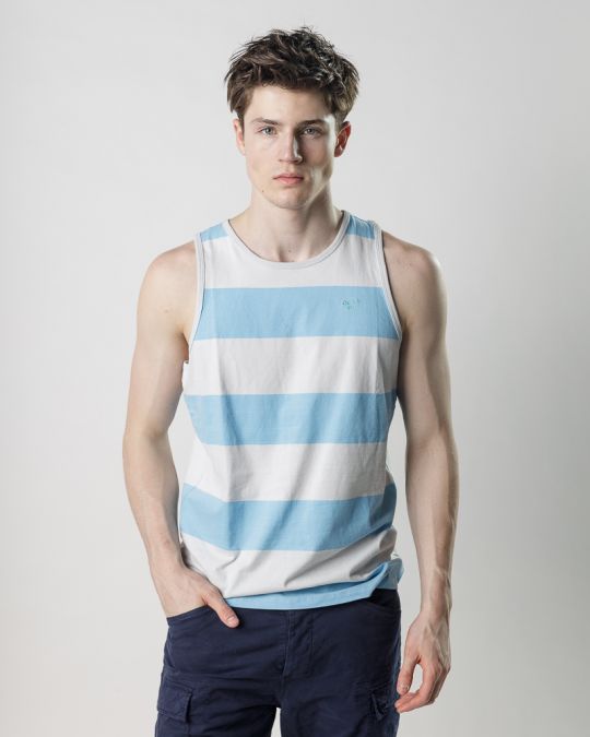 BLUE MEN'S SLEEVELESS T-SHIRT 1D25SS4081SL0104