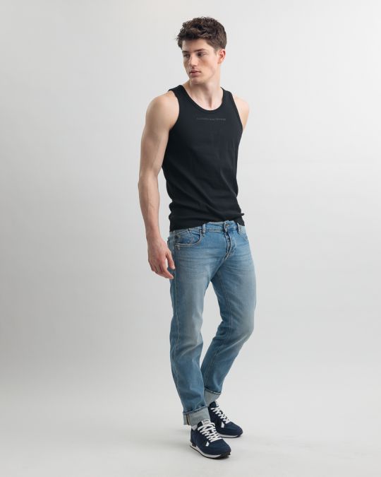 FEKETE FÉRFI PAMUT TRIKÓ 1D25SS4013SL3305