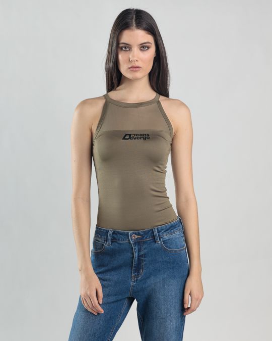 KHAKI NŐI TOP 2D25SS4508SL0205