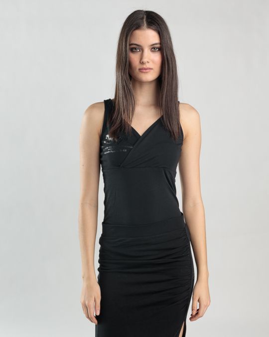 BLACK WOMEN'S TOP 2D25SS4501SL0205