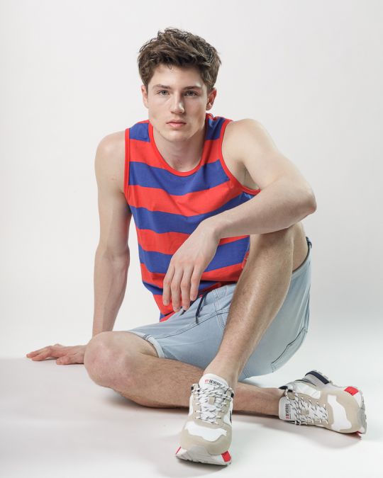 KÉK FÉRFI PAMUT TRIKÓ 1D25SS4017SL0105