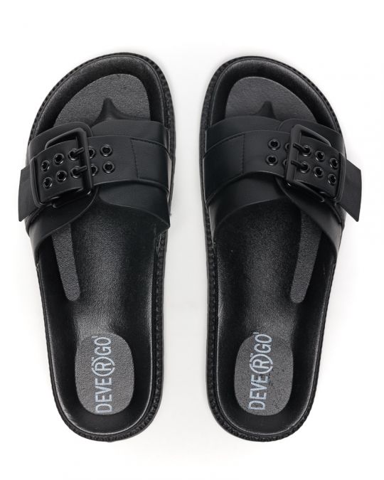 BLACK WOMEN'S SLIDES - CELINA DE25SS2505PU SY