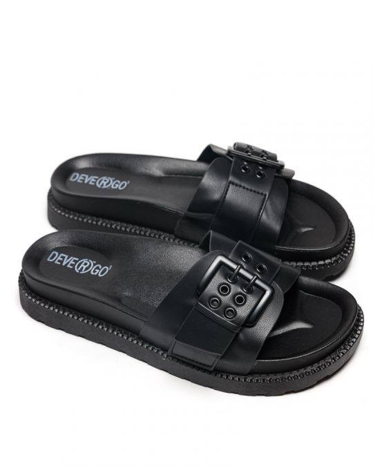 BLACK WOMEN'S SLIDES - CELINA DE25SS2505PU SY