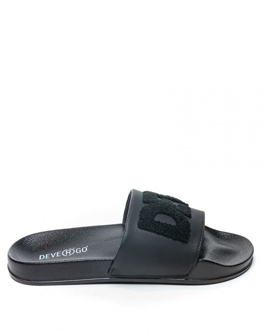 BLACK WOMEN'S SLIDES - CARAVELLA FROTTY DE25SS2508PU RE