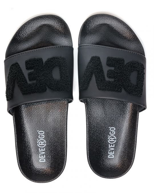 BLACK WOMEN'S SLIDES - CARAVELLA FROTTY DE25SS2508PU RE