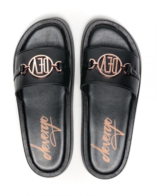 FEKETE NŐI PAPUCS - SHARON DE25SS2521PU SY