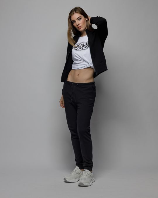 FEKETE NŐI CIPZÁRAS PULÓVER 2D25FW4586KA0705