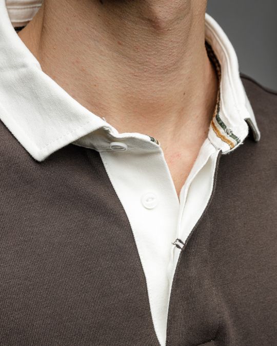 BARNA FÉRFI HOSSZÚ UJJÚ GALLÉROS PÓLÓ 1D25FW4010LS0104