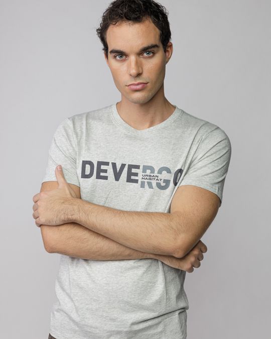 GREY MEN'S SHORT SLEEVE T-SHIRT 1D25FW4043SS0105