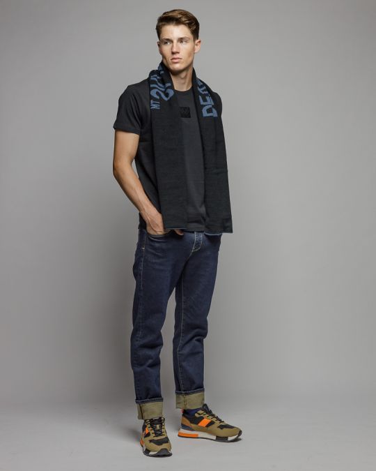 BLACK MEN'S SHORT SLEEVE T-SHIRT 1D25FW4039SS0105