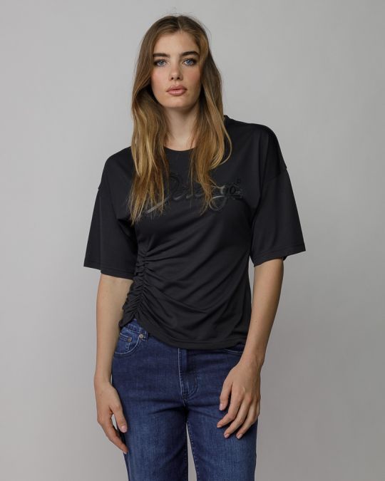 FEKETE NŐI RÖVID UJJÚ PÓLÓ 2D25FW4510SS0105