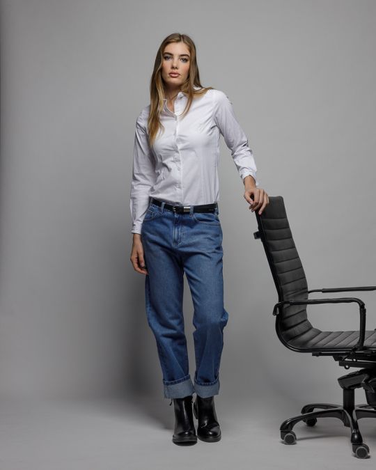 FEHÉR NŐI ING 2D25FW5504LS1305