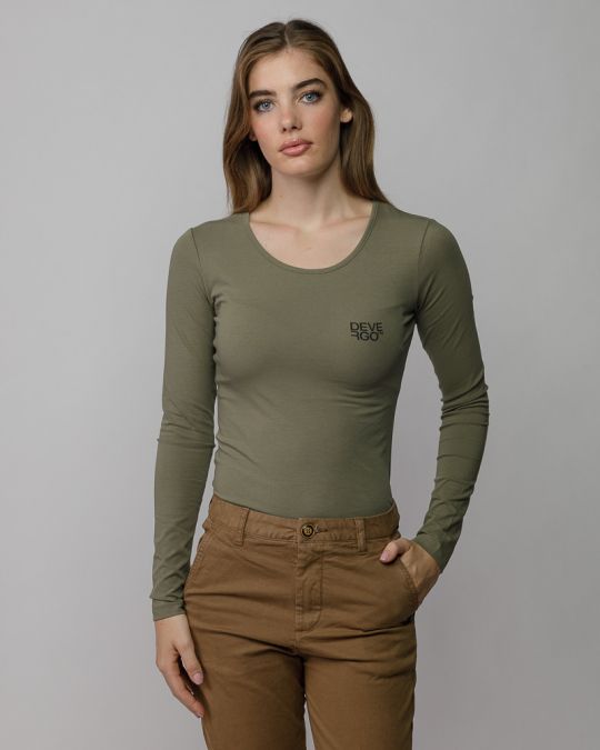 KHAKI NŐI HOSSZÚ UJJÚ PÓLÓ 2D25FW4532LS0205