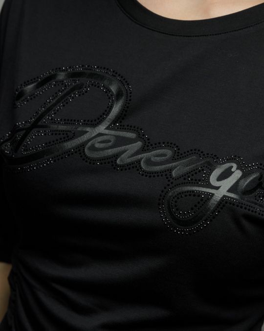 FEKETE NŐI RÖVID UJJÚ PÓLÓ 2D25FW4510SS0105