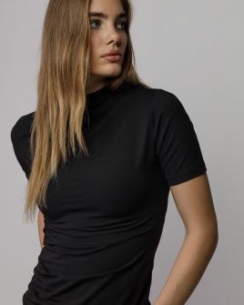 FEKETE NŐI RÖVID UJJÚ PÓLÓ 2D25FW4527SS0105