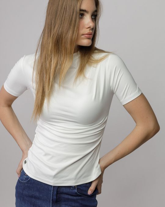 WHITE WOMEN'S SHORT SLEEVE T-SHIRT 2D25FW4527SS0105