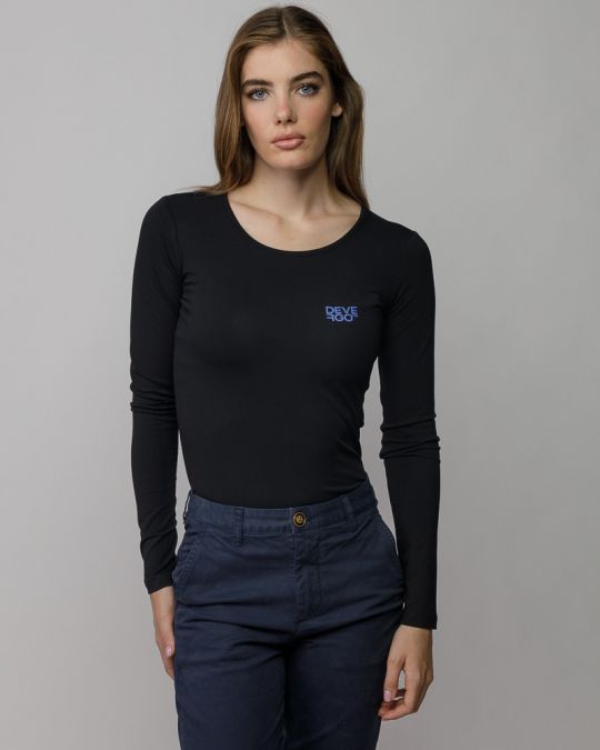 FEKETE NŐI HOSSZÚ UJJÚ PÓLÓ 2D25FW4532LS0205