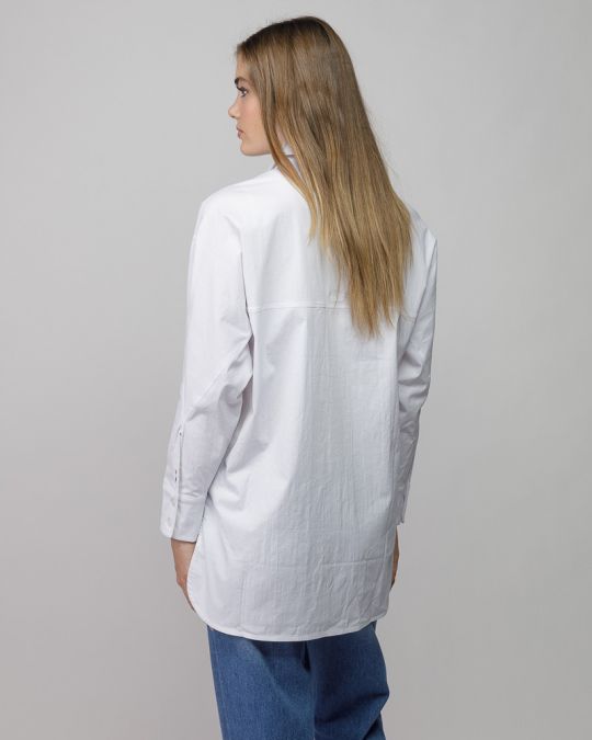 WHITE WOMEN'S LOOSE SHIRT 2D25FW5500LS1305