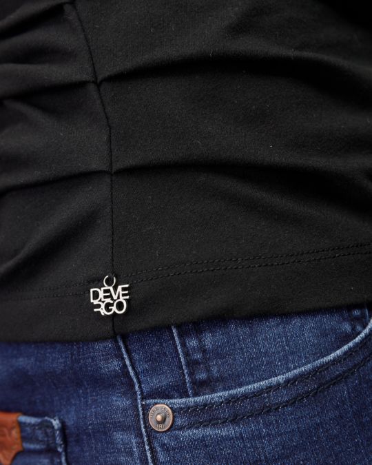 FEKETE NŐI RÖVID UJJÚ PÓLÓ 2D25FW4527SS0105