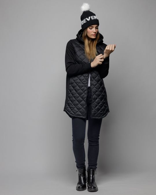 FEKETE NŐI ÁTMENETI KABÁT 2D25FW7581KA1600