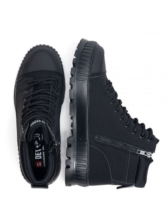 BLACK MEN'S BOOTS - BERLIN CUP DE25FW1070CU HI