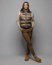 GREY WOMEN'S HOODED VEST