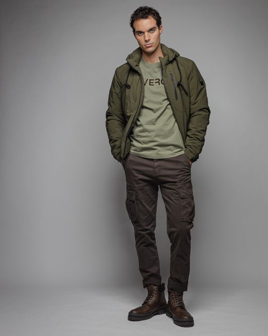 KHAKI FÉRFI RÖVID UJJÚ PÓLÓ 1D25FW4044SS0105