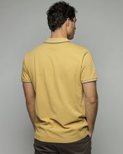 BROWN MEN'S SHORT SLEEVE POLO SHIRT
