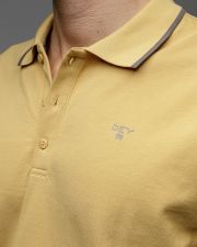 BROWN MEN'S SHORT SLEEVE POLO SHIRT