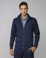 BLUE MEN'S ZIP SWEATER