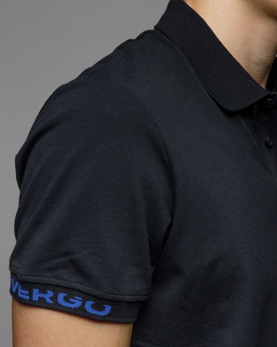 BLACK MEN'S SHORT SLEEVE POLO SHIRT 1D25FW4031SS2405