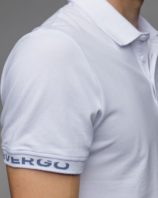 WHITE MEN'S SHORT SLEEVE POLO SHIRT 1D25FW4031SS2405