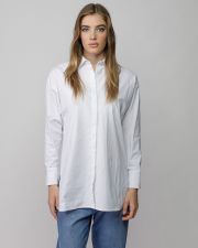WHITE WOMEN'S LOOSE SHIRT