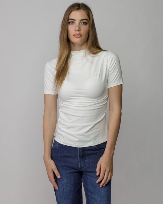 WHITE WOMEN'S SHORT SLEEVE T-SHIRT 2D25FW4527SS0105