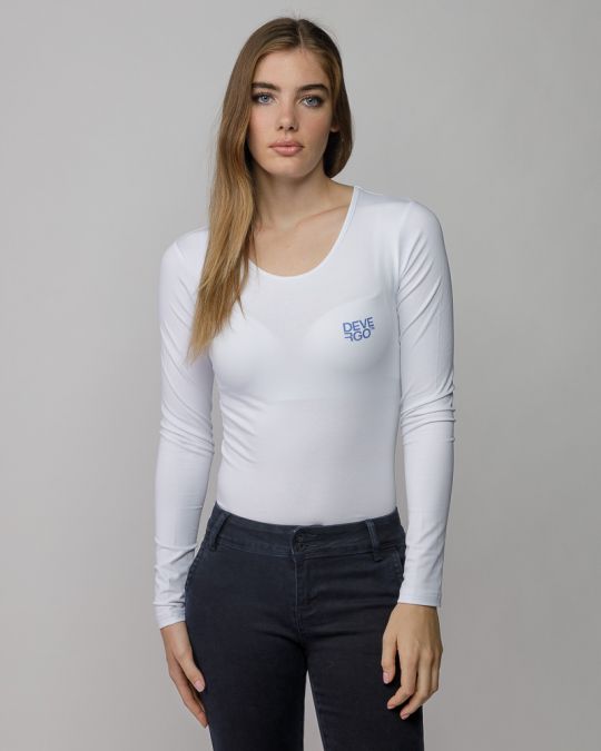 FEHÉR NŐI HOSSZÚ UJJÚ PÓLÓ 2D25FW4532LS0205