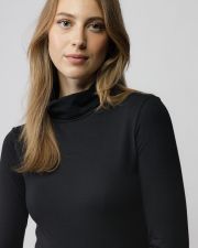 FEKETE NŐI HOSSZÚ UJJÚ GARBÓ PÓLÓ