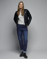 FEHÉR NŐI HOSSZÚ UJJÚ CSÍKOS PÓLÓ